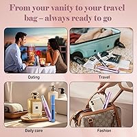 Vista 6 de YOCASII 4 botellas de perfume atomizadoras recargables para viajes, mini botella de spray de colonia, botella de viaje, mini botella de perfume