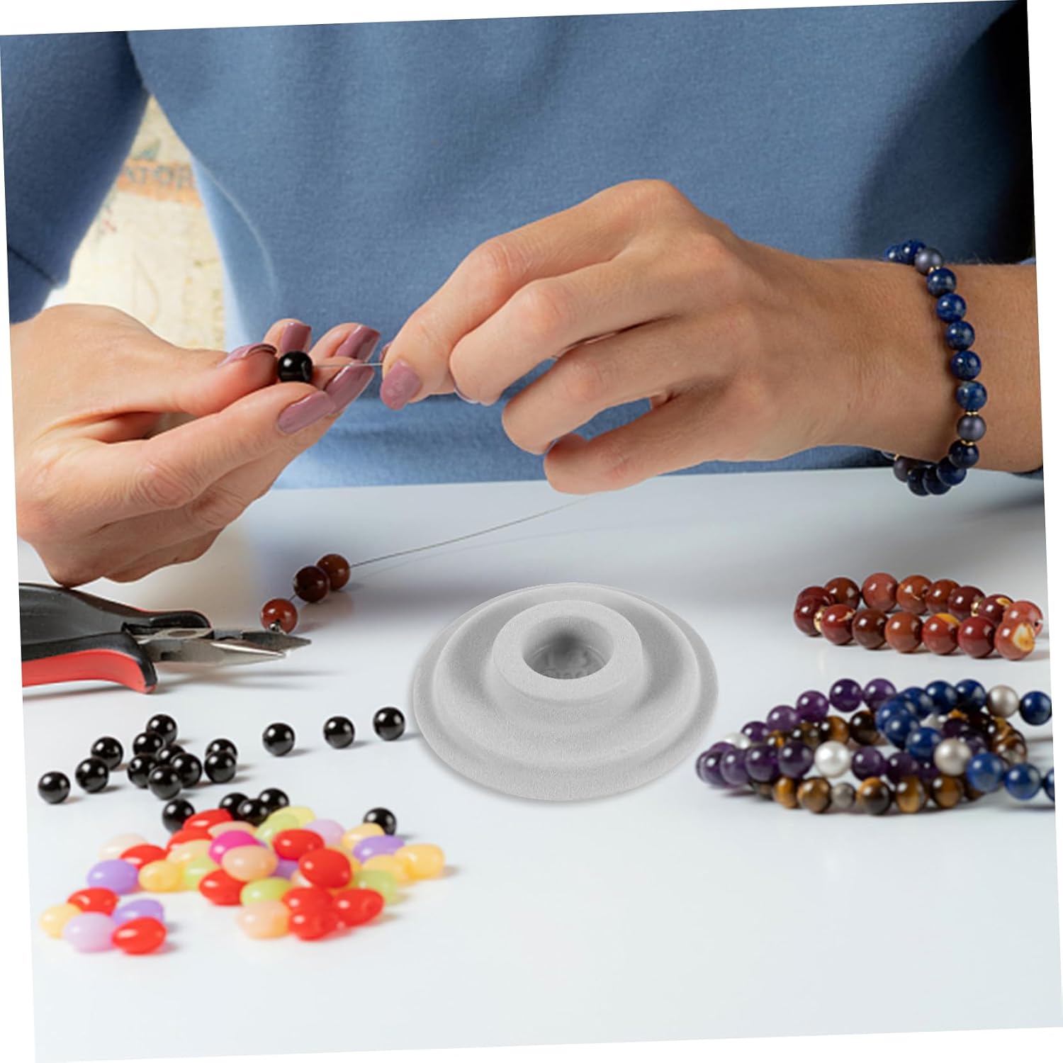 Lurrose 8pcs DIY Jewelry Making Bead Board Bead Jewelry Tray Design Board Organizer Tray