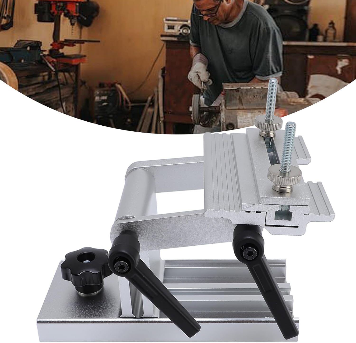 Premium Aluminum Alloy Tool Rest Sharpening Jig for 6-inch & 8-inch Bench Grinders - Lightweight
