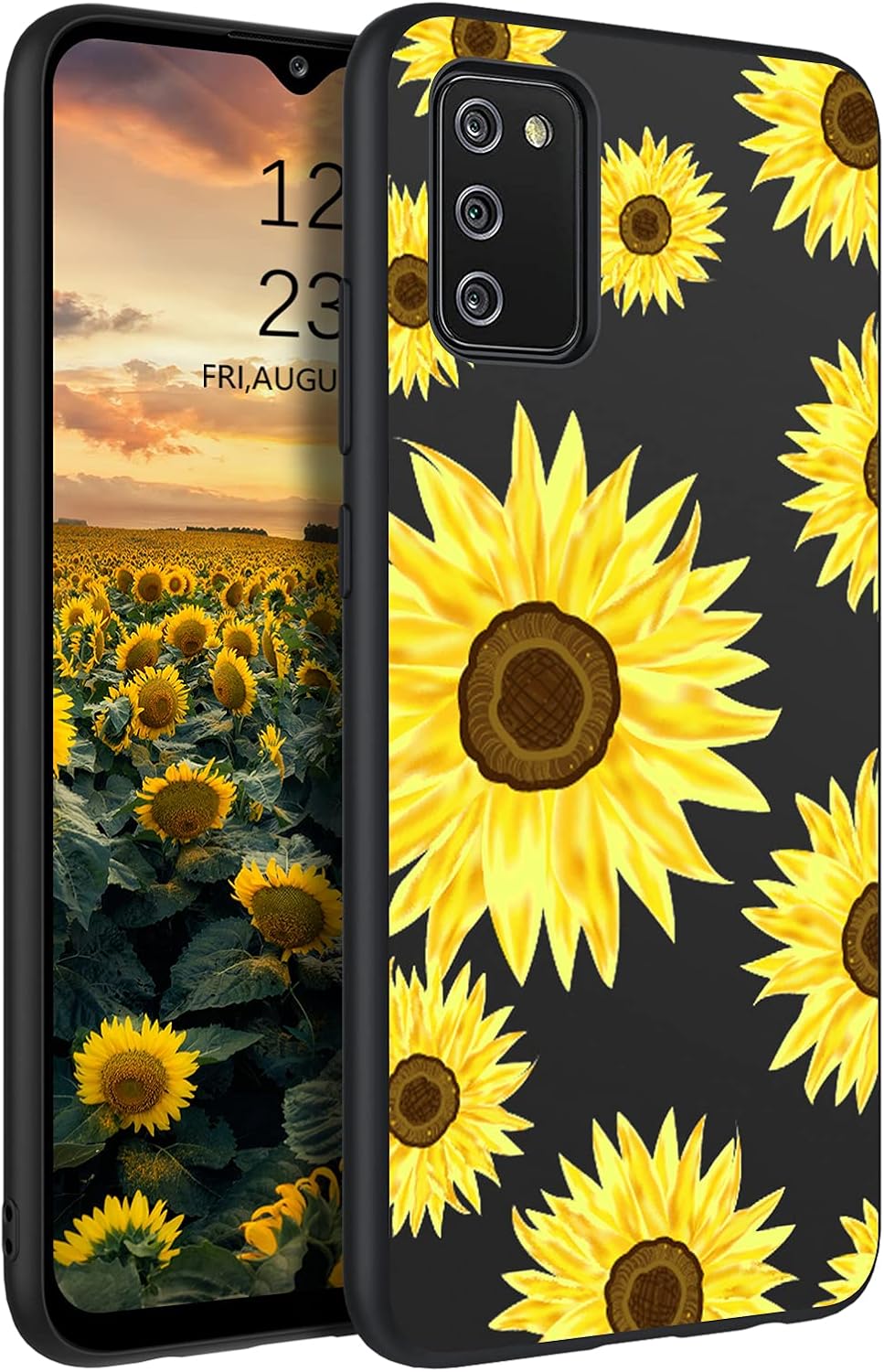 BENTOBEN Samsung Galaxy A02S Case, Galaxy A02S Case, Slim Fit Glow in The Dark Soft Flexible Bumper Shockproof Anti Scratch Non-Slip Protective Case Cover for Samsung Galaxy A02S 6.5 Inch, Sunflower