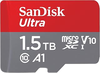 SanDisk 1.5TB Ultra microSDXC UHS-I Card with Adapter - 150MB/s Read, A1 App Performance, Full HD Video for Phones, Switch & Laptops