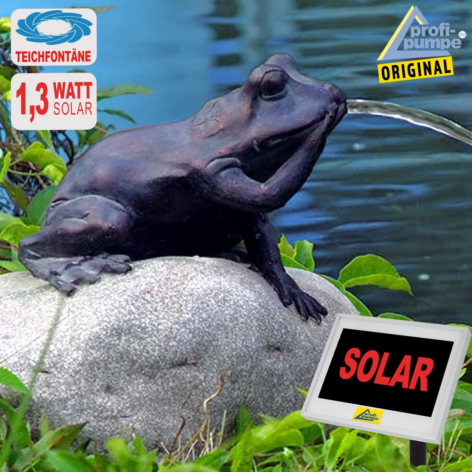 AMUR Solarna pompa do stawu ogrodowego, fontanna solarna, pompa do stawu, staw, ogrodu, stawu, dekoracja solarna