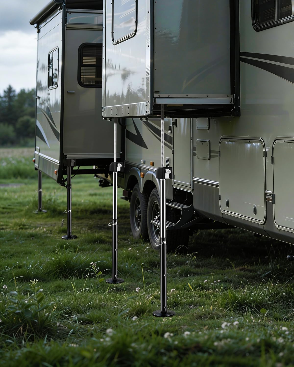 Kohree RV Slide Out Support Jacks (4PCS), Up to 20,000lb Heavy Duty Camper Support Jacks, Adjust from 20"-49" by Power Drill or Hand Crank Handle for Camper Trailer 5th wheel and Class A RV Slide Outs