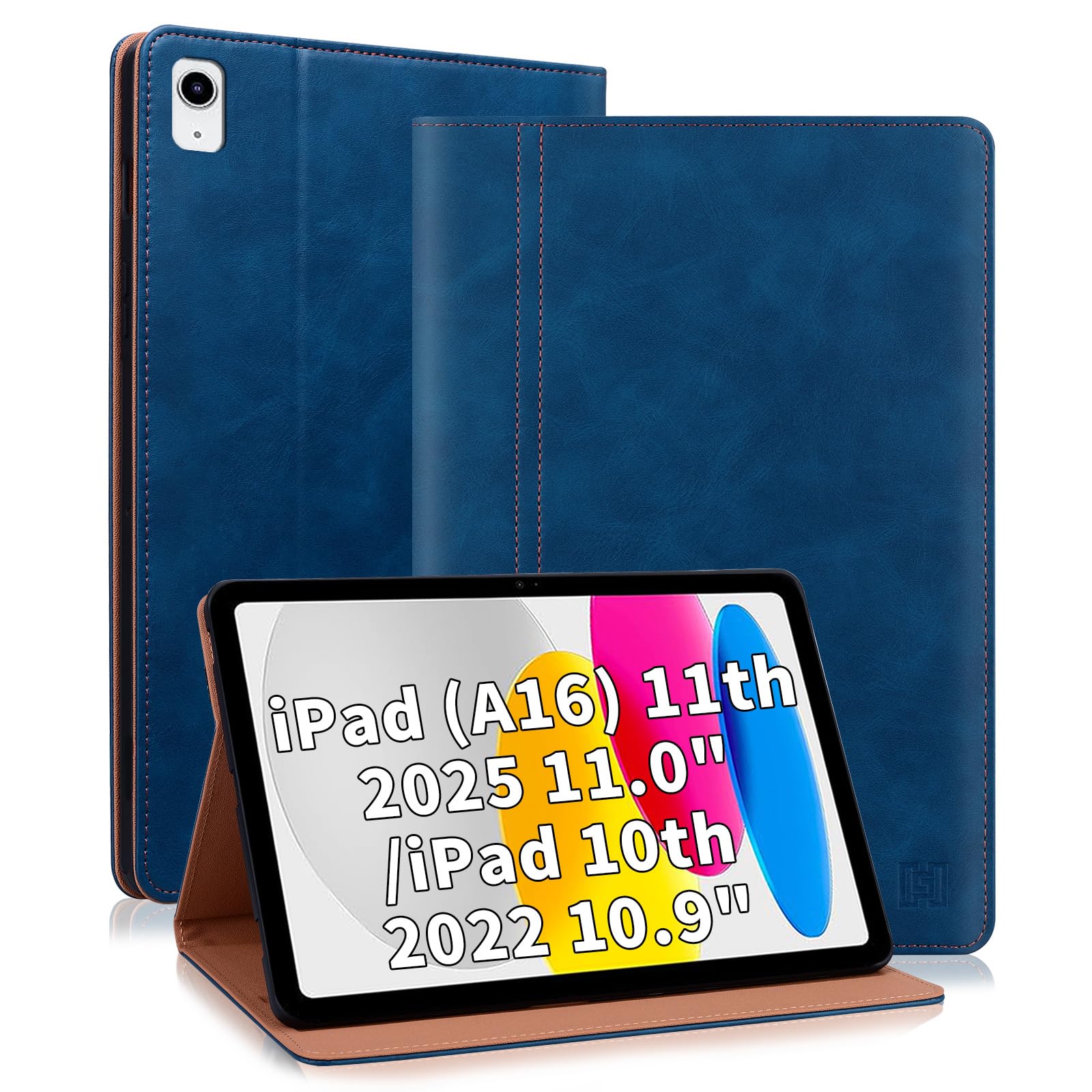 Cicili Hülle für iPad A16 11. Generation 2025 /ipad 10. Generation 10.9 Zoll 2022 mit Stifthalter PU Leder Schutzhülle mit Ständer, Blau