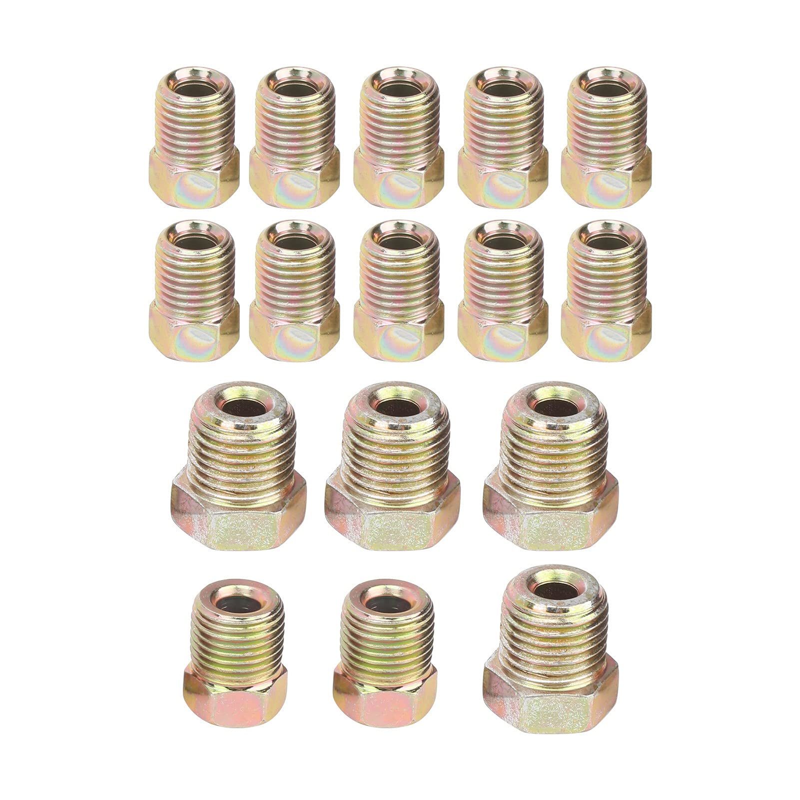 Kit Tubi Freno in Rame Flessibile 25 Piedi 3/16 di Pollice Kit Tubo Tubo Freno in Rame Nichelato con 16 Raccordi Svasati Invertiti Standard SAE per di Trasmissione del