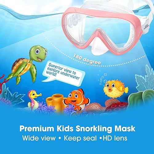 Miniatura 2 de Máscara de buceo para niños, máscara de buceo para niños, gafas de natación antivaho con cubierta para la nariz para esnórquel, buceo, natación