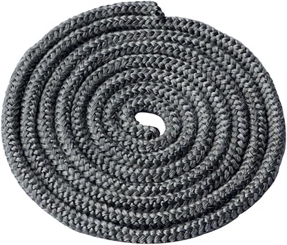 Protalwell Wood Stove Gasket 1/4" x 72" Rope, Wood Stove Door Gasket, Grey Color Fiberglass Gasket, Wood Stove Door Seal, 1/4 in High Temperature Resistant Wood Stove Gasket Rope