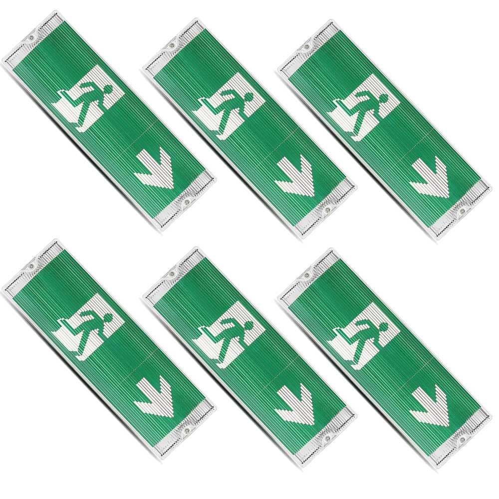 Manningham Lighting White 10X Emergency Exit Bulkhead 3Hr Battery Backup Polycarbonate 3W Green Ip65 6400K Fire Exit Sign Legend Wall Mounted (10X Lights)
