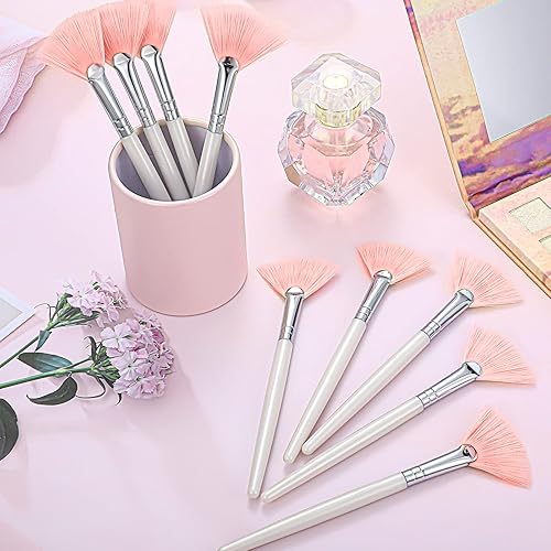 Miniatura 4 de 9 cepillos faciales para máscara de abanico, cepillos aplicadores faciales suaves, herramientas para pelar máscara glicólica maquillaje para crema