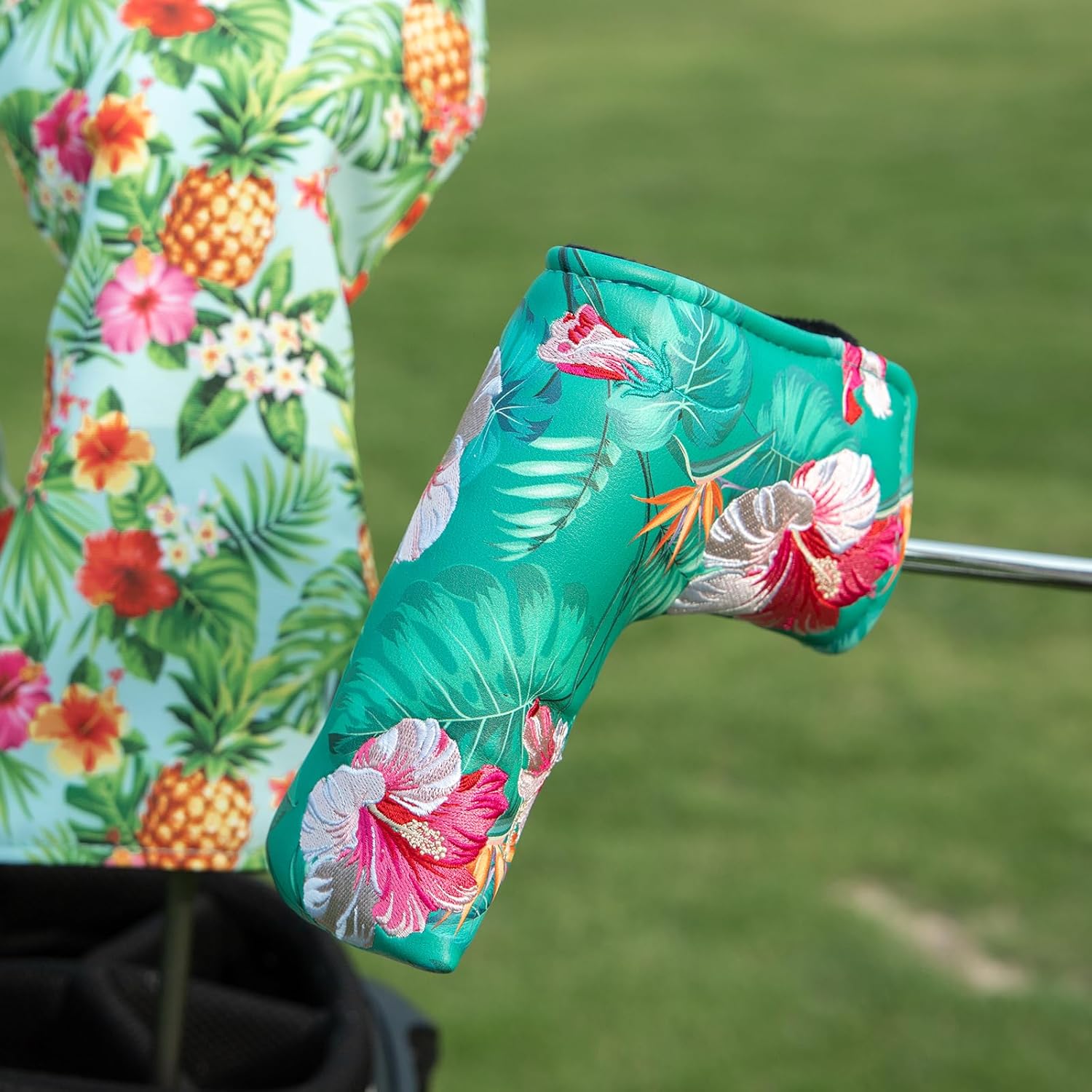 Golf Mallet Putter Headcover, Premium Leather Golf Club Protector - Mallet Putter Cover with Magnetic Closure for Most Brand Golf Blade Putter Cover