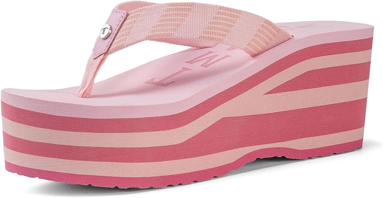 Womens Wedge Flip Flops Platform Sandals | Slip-Resistant Comfortable Beach Shoes with Yoga-Mat EVA Footbed for Vacation and Daily Wear