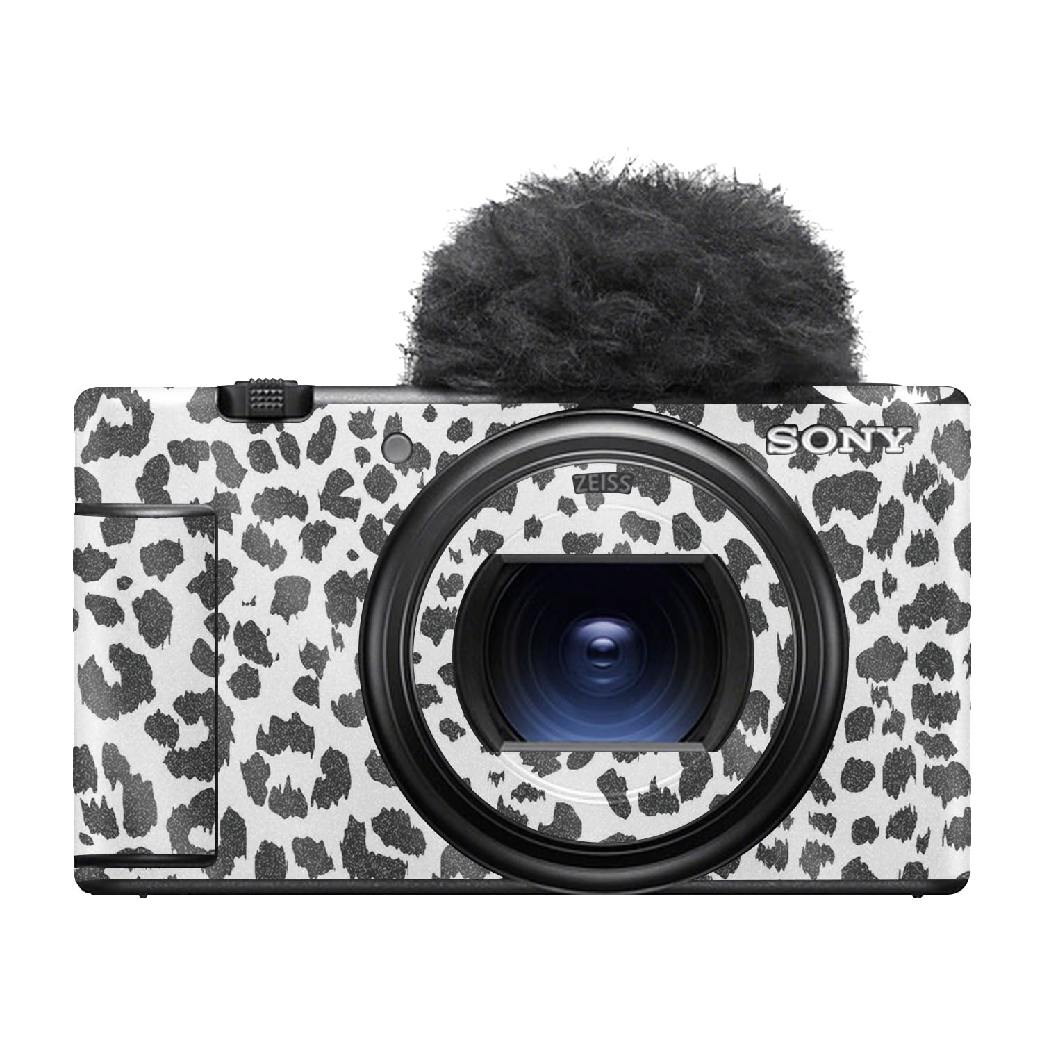 Glossy Glitter Camera Skin Compatible with Sony ZV-1 Mark II (2023) - Snow Leopard Print - Premium 3M Vinyl Protective Wrap Decal Cover - Easy to Apply | Crafted in the USA by MightySkins