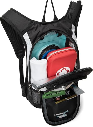 Vista 9 de Mochila de hidratación aislada de 15 litros con bolsa de agua de 2 litros, mochila ligera de senderismo para mujeres y hombres, mochila