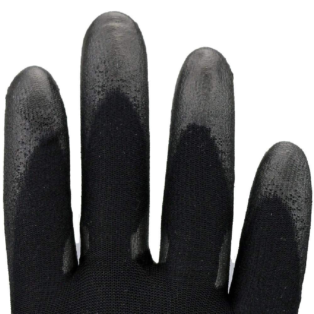 Asatex 3709 9 Gants finement tricotés avec enduction Soft-PU, Noir, Taille 9