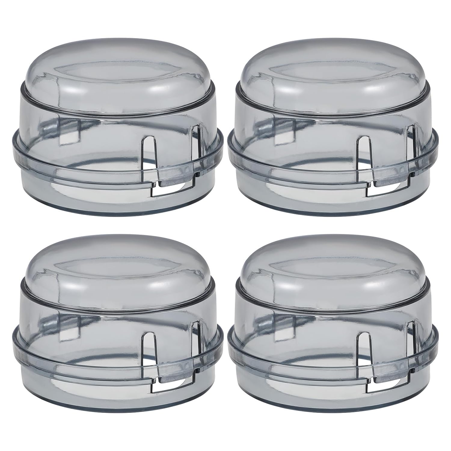 4pcs Childproof Gas Stove Knob Covers Kitchen Safety Guard for Black Plastic Gas Stove Safety Caps for Home Cooking Protection
