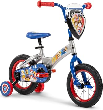 Huffy Paw Patrol Kids Bikes, Sizes 12/16 Inch, Beginner Rider, Multiple Designs and Color Options Available, Removable Training Wheels Included, Fun Paw Patrol Graphics