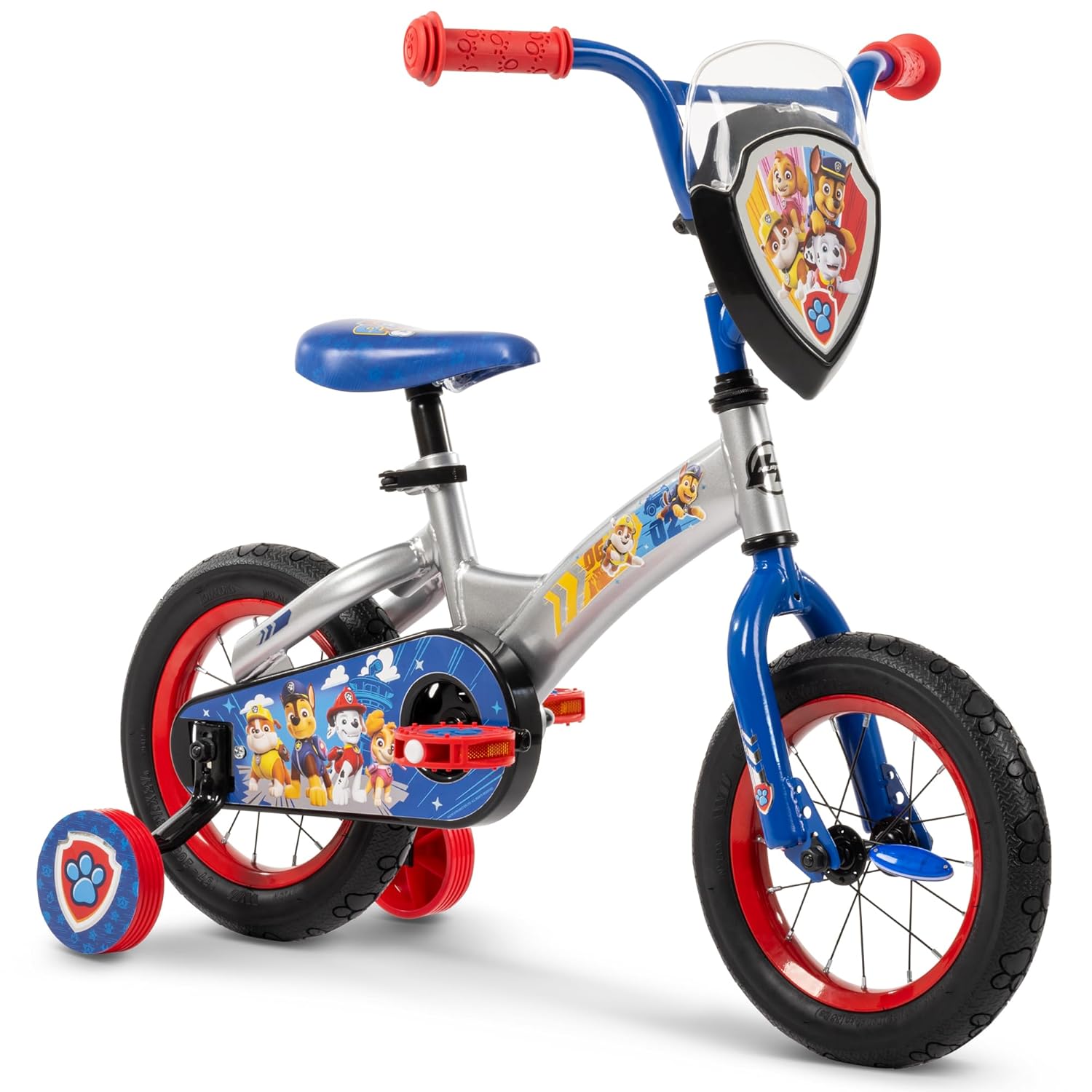 Huffy Paw Patrol Kids' Bikes, Sizes 12/16 Inch, Beginner Rider, Multiple Designs and Color Options Available, Removable Training Wheels Included, Fun Paw Patrol Graphics