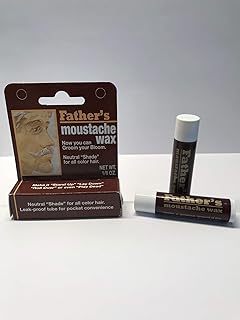 Colonial Dames Neutral Color Mustache Wax Sticks (1/8 Oz) – Leak Proof Hair Wax Stick for Well-Trained Moustache – For All Hair Color