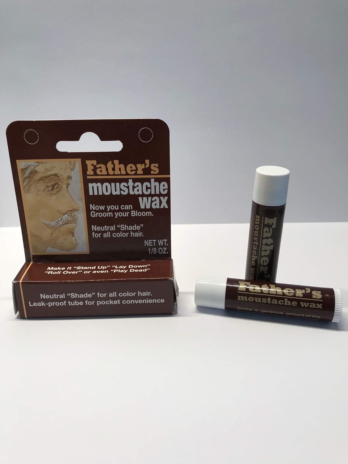 Colonial Dames Neutral Color Mustache Wax Sticks (1/8 Oz) – Leak Proof Hair Wax Stick for Well-Trained Moustache – For All Hair Color