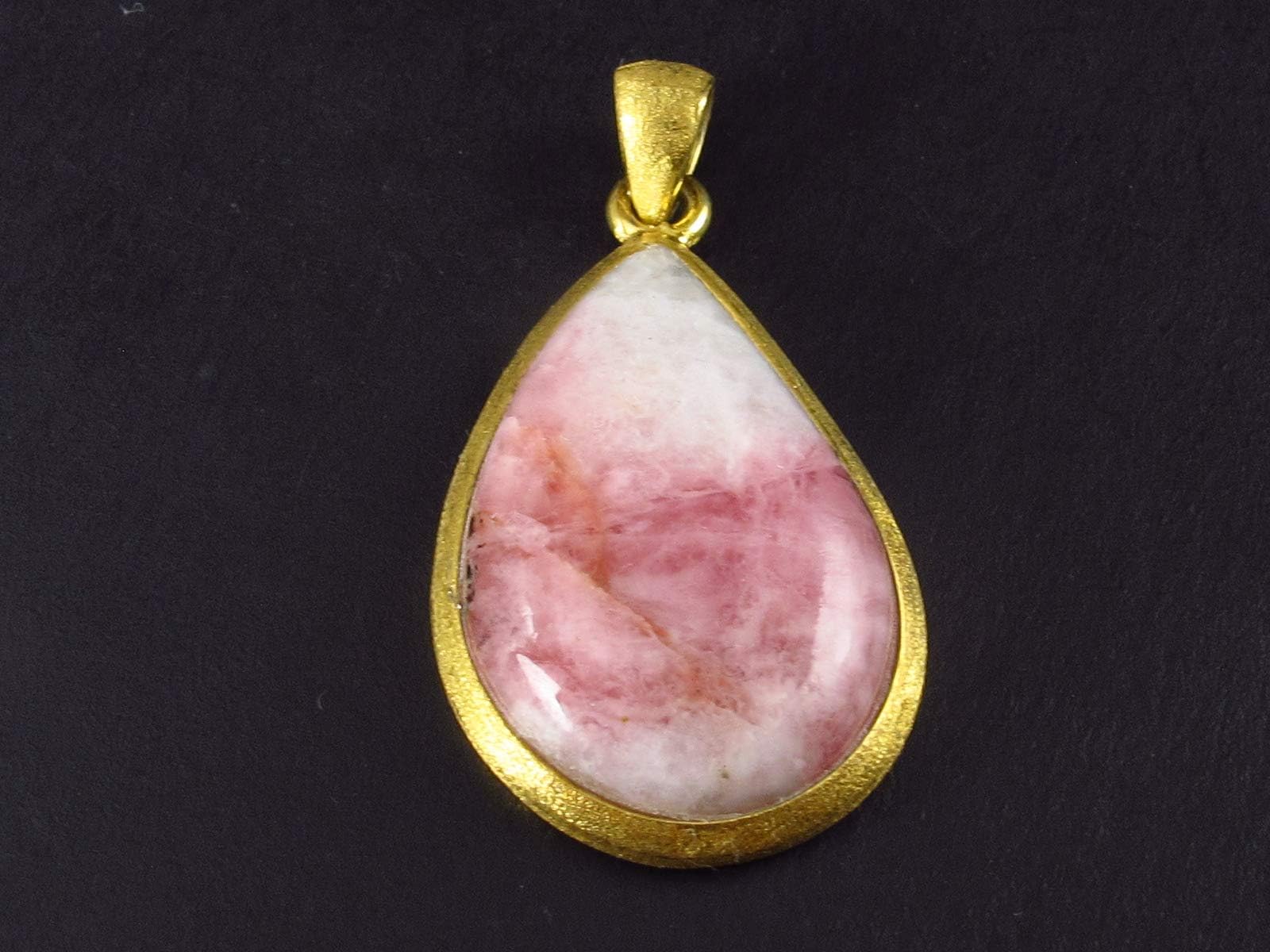 Tugtupite Sterling Silver Pendant From Greenland - 1.5"