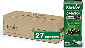 Pack Açaí com Guaraná Orgânico Native - Caixa com 27 unidades de 200ml