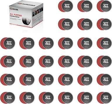 SUNSOUL 60Pcs Round Cold Tire Patches, 2-1/4"57mm Tire Repair Patches