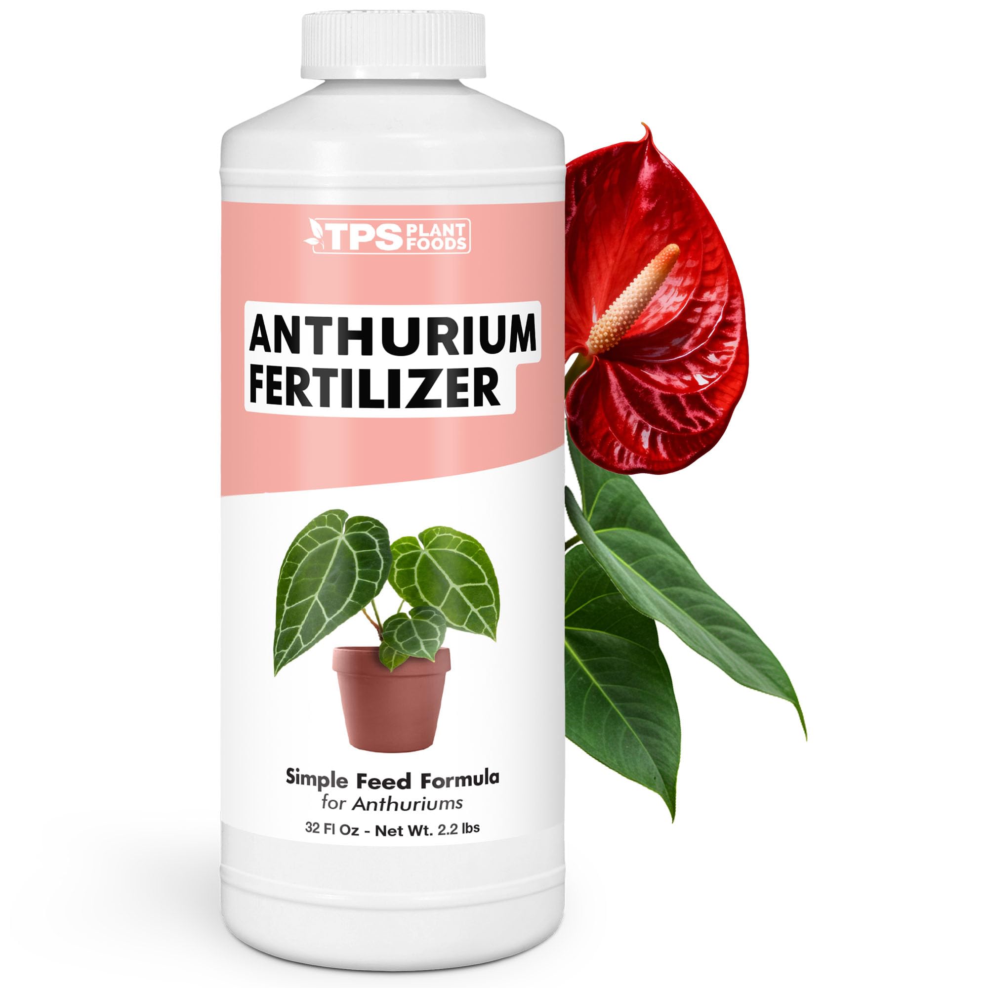 Anthurium Fertilizer, Liquid Plant Food for More Blooms, 32 oz 32 oz (1 Quart)