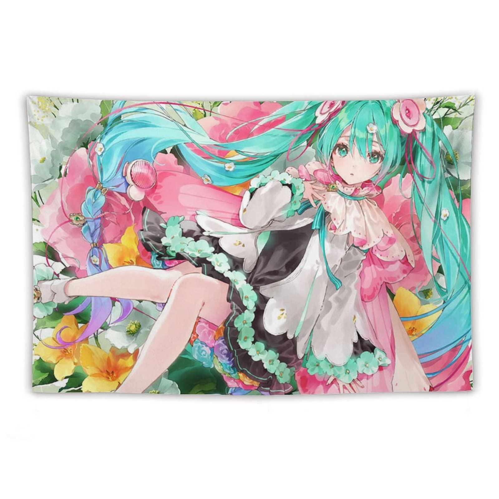 初音ミク 3Dポスター(水着、額縁入り)2枚セット+旗(壁掛け