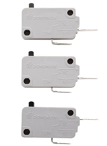 Interruptor de puerta de horno microondas KW3A 16A 125/250V Interloc de puerta (2 normalmente abierto y 1 normalmente cerrado)
