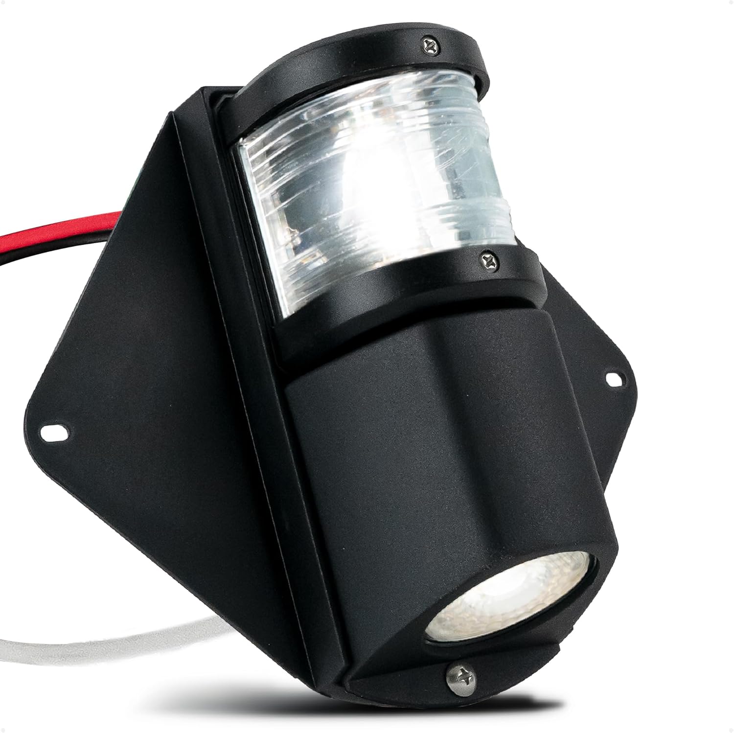 Five Oceans Combination Masthead and Deck Light, LED Masthead Deck Spreader Light, 12V, Vertical Mount for Sailboat - FO3837