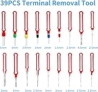 Vista 2 de Juego de herramientas de extracción de terminales 39 piezas, kit mejorado de extractor de llaves rotas, extracción de pines eléctricos de conector