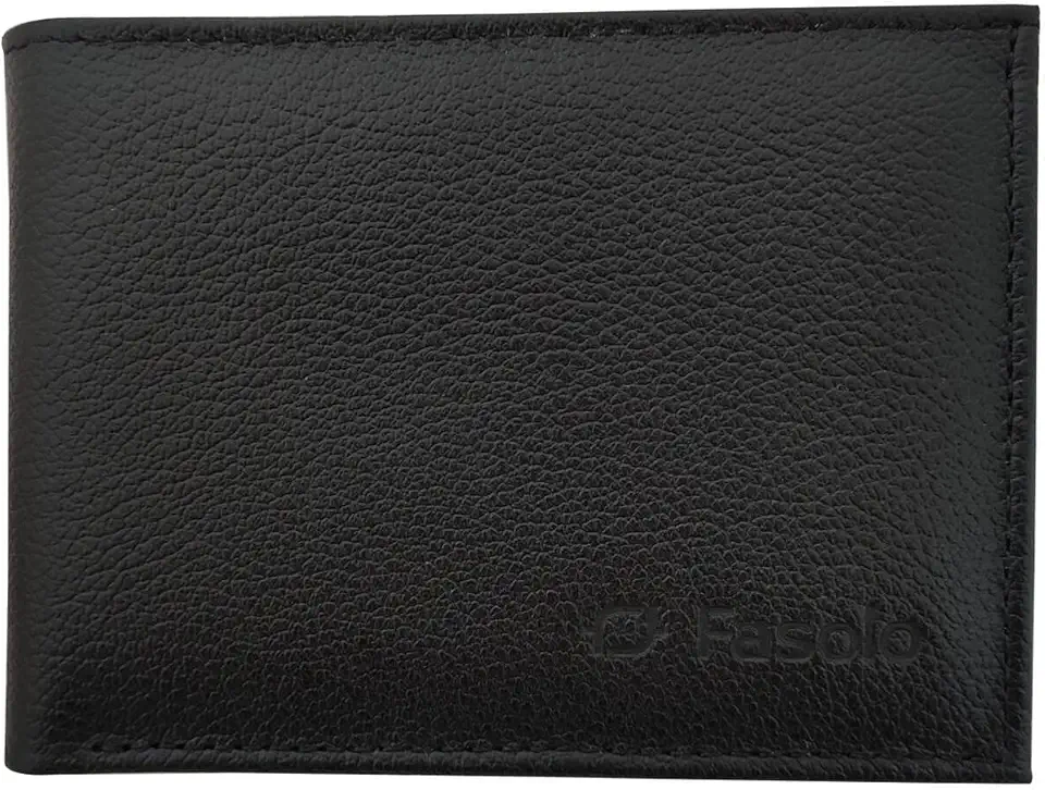 Carteira em Couro Masculina, Fasolo, Preto