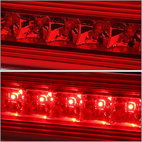 Miniatura 3 de DNA MOTORING 3BL-JLIR08-LED-RD - Luz de freno LED de tercera cola con lente roja compatible con Jeep Liberty 08-12