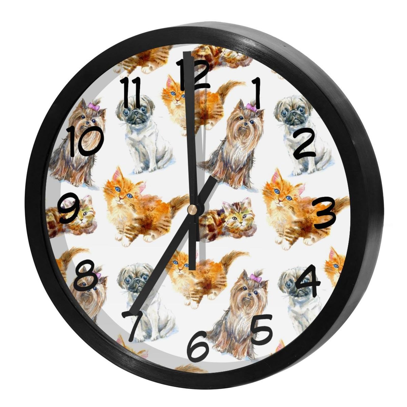 Horloge murale silencieuse à quartz sans tic-tac à piles pour maison école et bureau