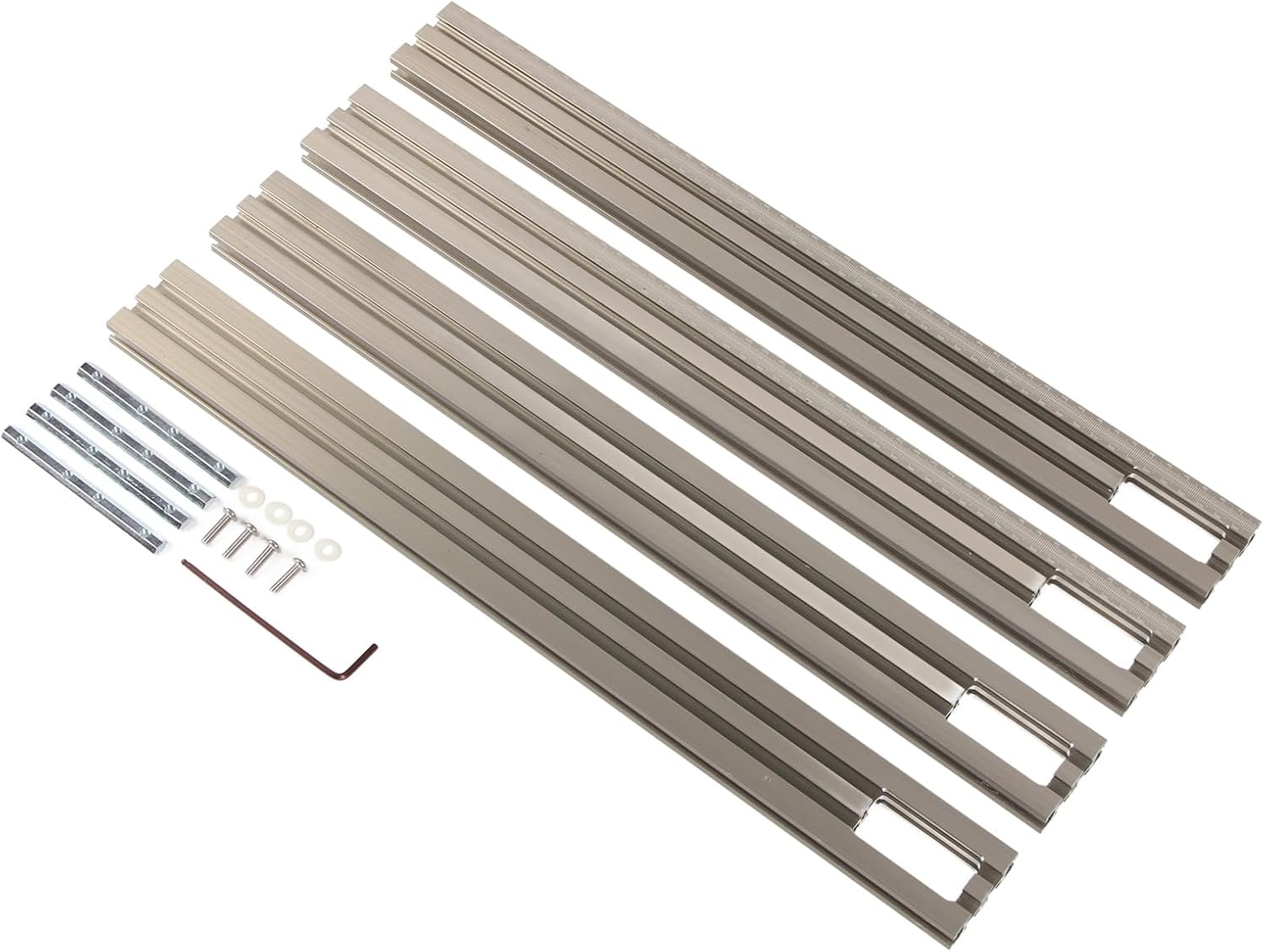 Hyuduo Woodworking Track Saw Guide Rail, Aluminium Alloy Parallel Guide Rail System with Adjustable Limit Block and Locking Design, for Woodworking Furniture Processing DIY
