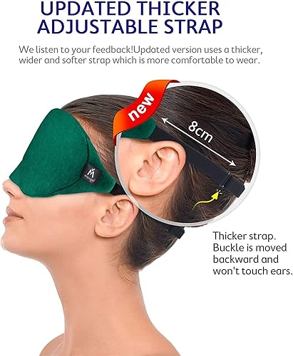 Miniatura 6 de Mavogel Antifaz de algodón para dormir, transpirable, con bloqueo de luz, suave y cómoda para hombres y mujeres, cubierta de ojos para