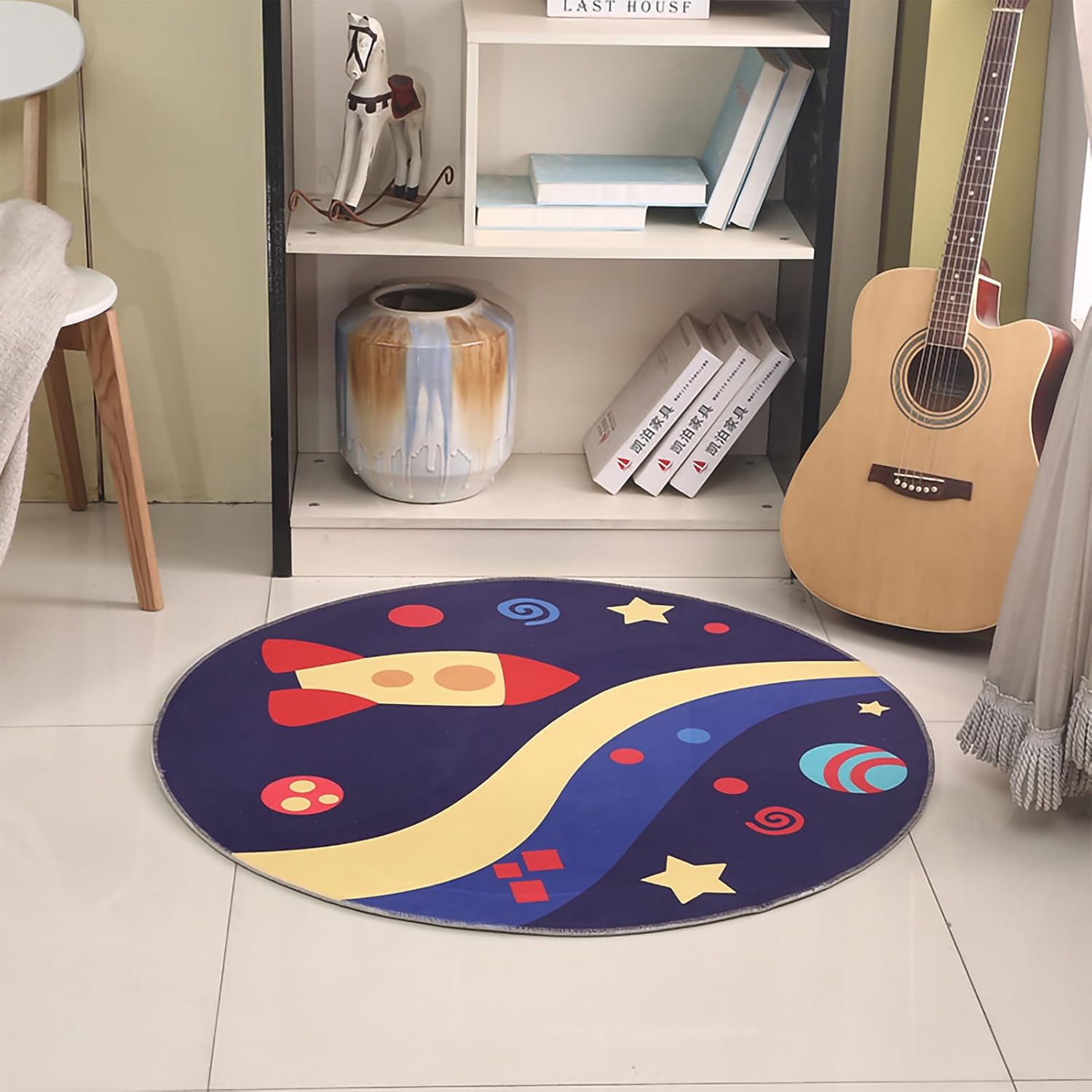 Amazon.com: Eanpet Round Rug for Kids Room Nonslip Circle Area Rug for ...