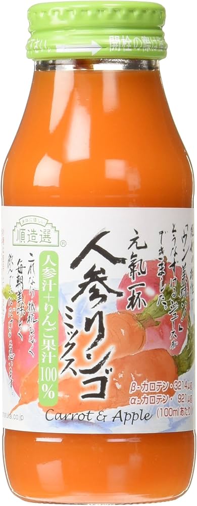 Amazon.co.jp: 順造選 人参りんごミックス180ml×20本 : 食品・飲料・お酒