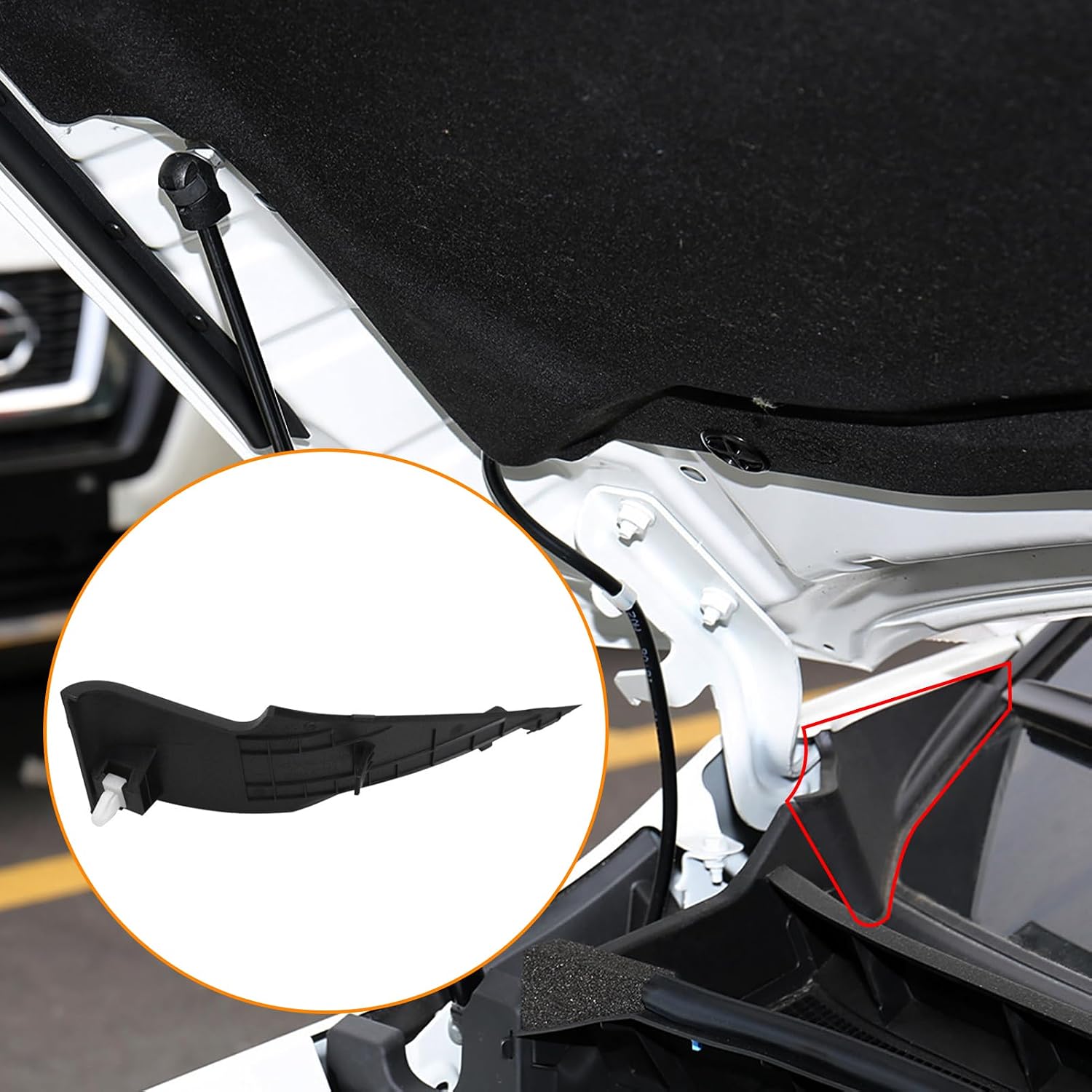 Moonlinks 2PCS Front Windshield Wiper Side Cowl Cover Compatible with Nissan Altima 2019 2020 2021, Wiper Cowl Extension Cover Trim Left Driver & Right Passenger Side for 668946CA0A 668956CA0A
