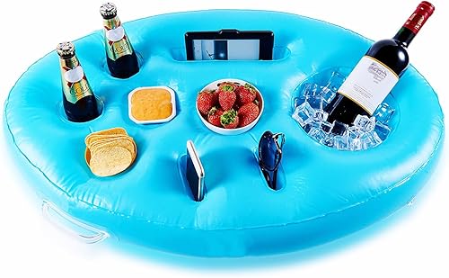 Accesorios de piscina para adultos con gran capacidad multiusos, soporte para bebidas flotadores, para piscinas y jacuzzis