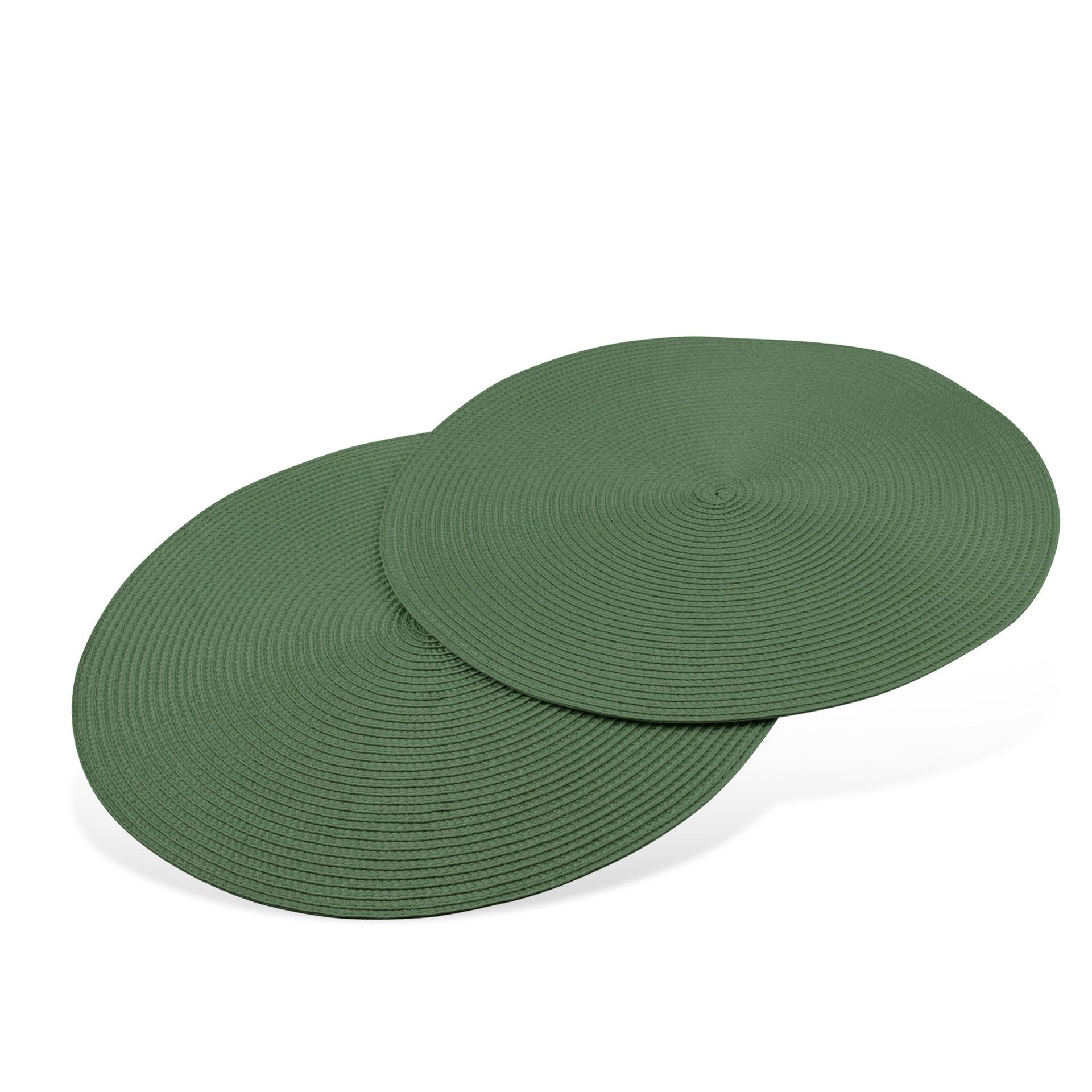 FACKELMANN Balance Tischset – 2er Set, Dunkelgrün, Strapazierfähig, 38 x 38 cm – Optimal für den täglichen Gebrauch, Grün