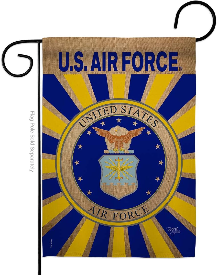 Air Force Garden Flag Armed Forces USAF United State American Military Veteran Retire Official Small Decorative Gift Yard House Banner Double-Sided Made In USA 13 X 18.5