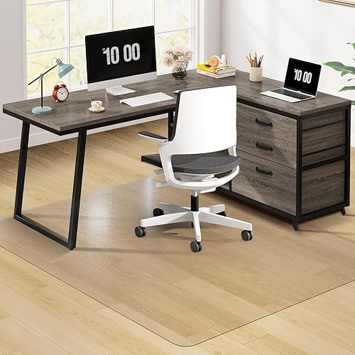 Miniatura 18 de Tapete transparente para silla, 36 x 28 pulgadas, tapete para silla de oficina para suelos duros, protector de suelo para silla de juegos, tapete