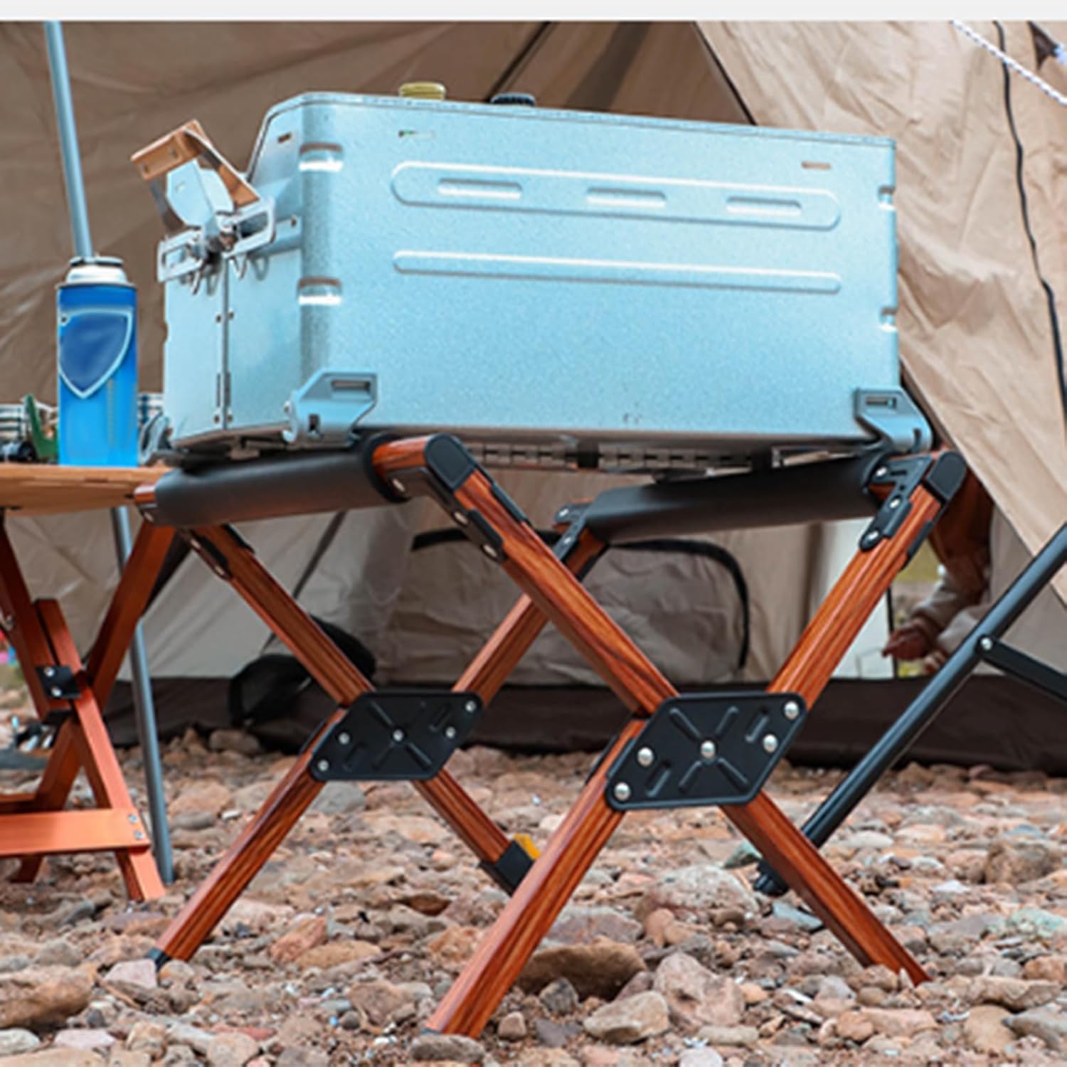 Portables Folding Ice Coolers Frame Aluminum Alloys Camping Picnics Ice Box Shelf for Camping and Beach Parties