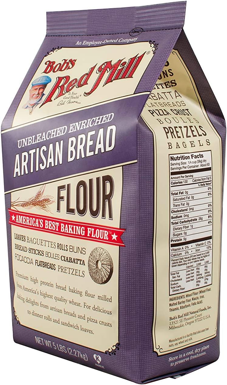 Bob's Red Mill Artisan Bread Flour 5 LB (Pack of 2)