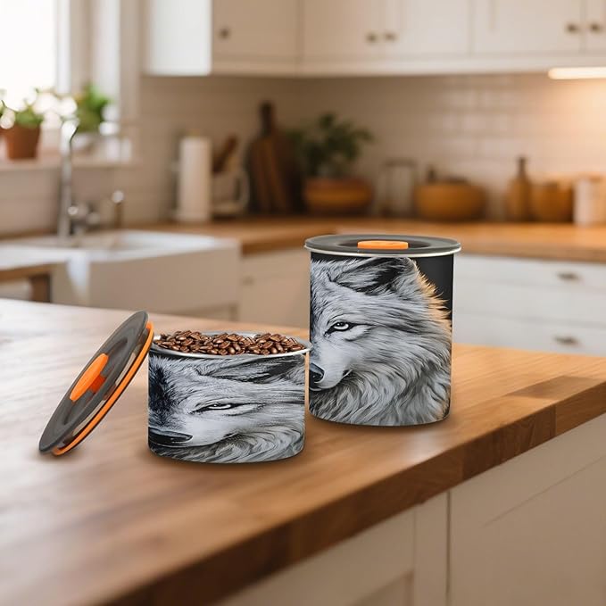ALAZA Fierce Wolf Dispensador de Café 17 oz Acero Inoxidable miniatura 2