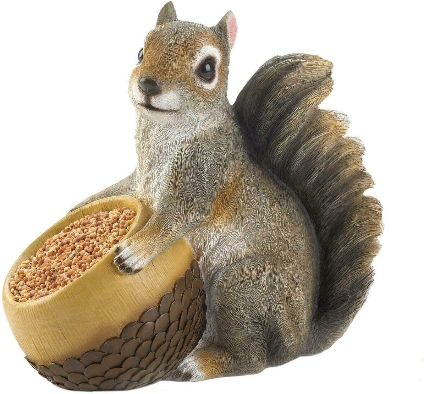 Squirrel and Acorn Bird Feeder 9x4.5x8