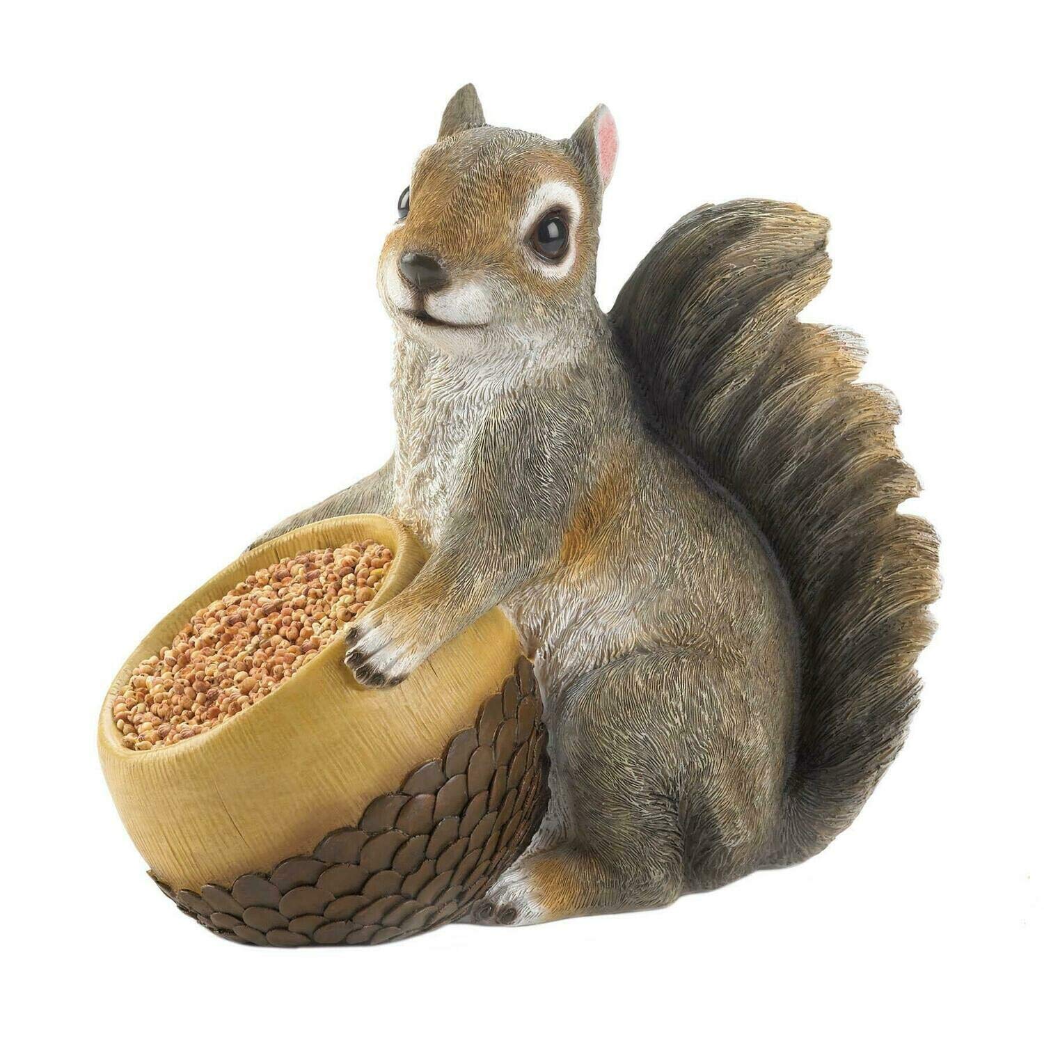 Squirrel and Acorn Bird Feeder 9x4.5x8