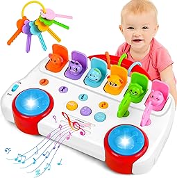 FORMIZON Jouet pour Bébé 1 an Jouet Montessori, Jouet Pop up avec 6 Animaux Musique et Lumières, Jeux Educatif pour 1 2 3 4 Ans Fille Garçon, Parfait pour Les Cadeaux d'anniversaire Noël