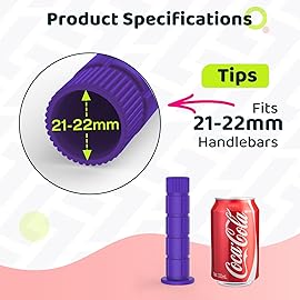 SAPLIZE Bike Handlebar Grips, for Kids Girls Boys Bikes, Balance Bikes, Road Bikes and Sctoors, Length 4.9, Purple